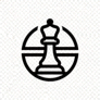 悠扬棋牌页脚品牌标识——金色棋子与绿色棋盘构成的方形图标